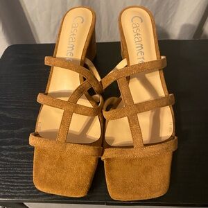 Brown Suede Women's Mules
